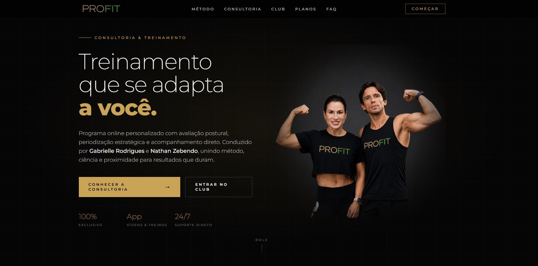 Site para Consultoria Fitness